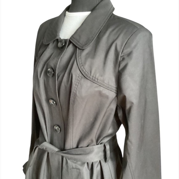 Trench Coat - Reitmans - Black Size 17 - Picture 2 of 9